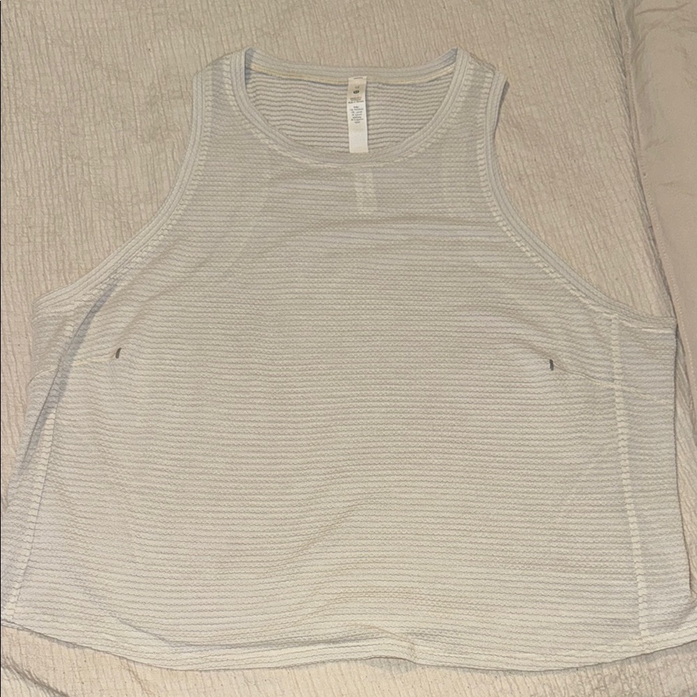 EUC cream lululemon tank size 12